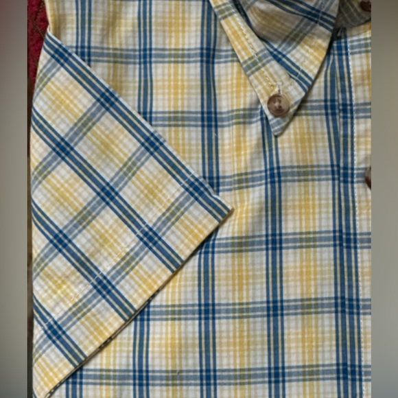 Saddlebred NWT 2XL Short Sleeve Button Down Front Pocket Plaid Shirt - Picture 4 of 5